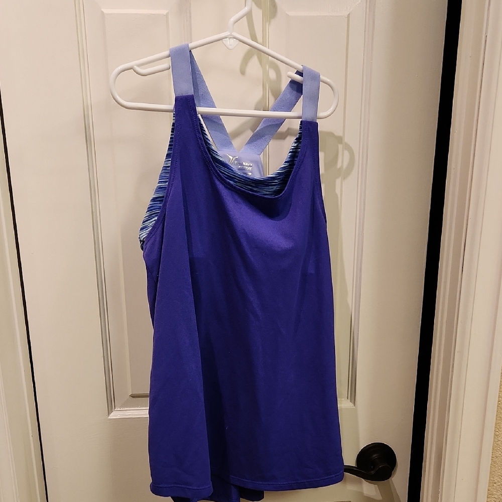 Old Navy Girls 16 XxL Royal Purple Work Out Top